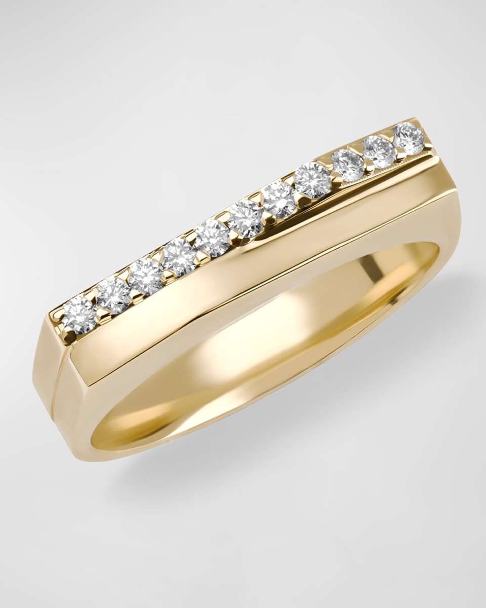 Flawless Geometric Double Band Ring