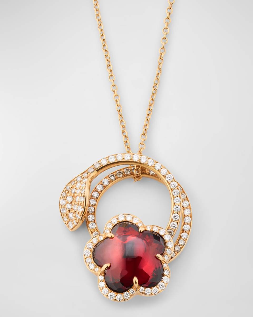 Bon Ton 18k Rose Gold Necklace with Diamonds