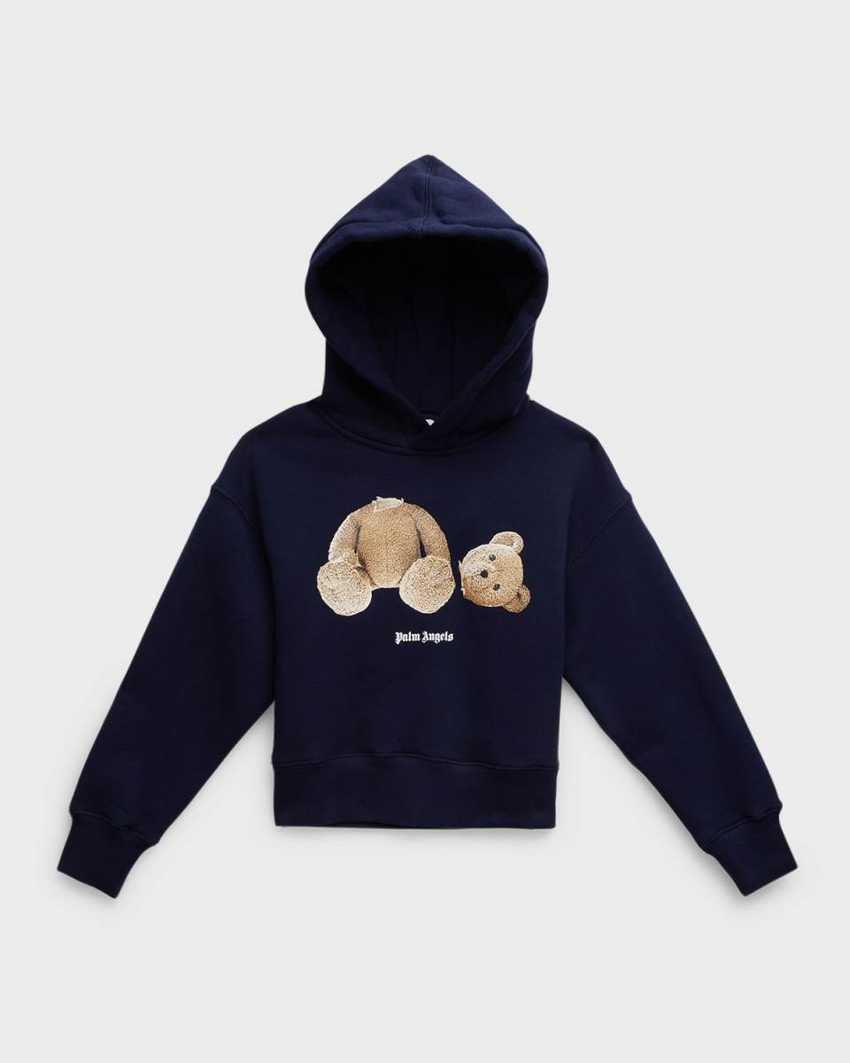 Boy's Bear Logo-Print Hoodie, Size 4-10