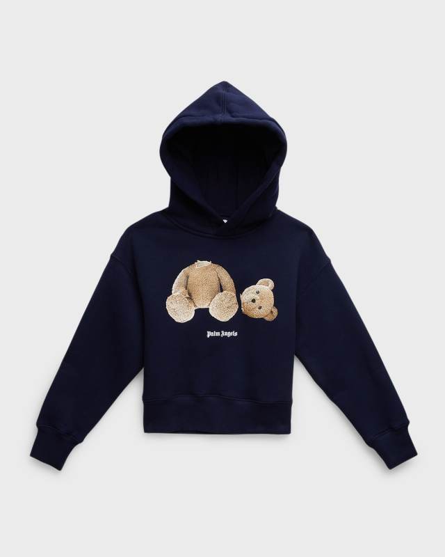 Boy's Bear Logo-Print Hoodie, Size 4-10