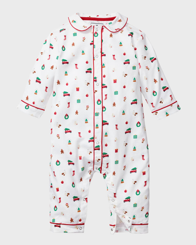Kid's Cambridge Winter Nostalgia Print Coverall, Size Newbor
