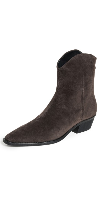 Black Suede Studio Reed Boots Hot Fudge Suede