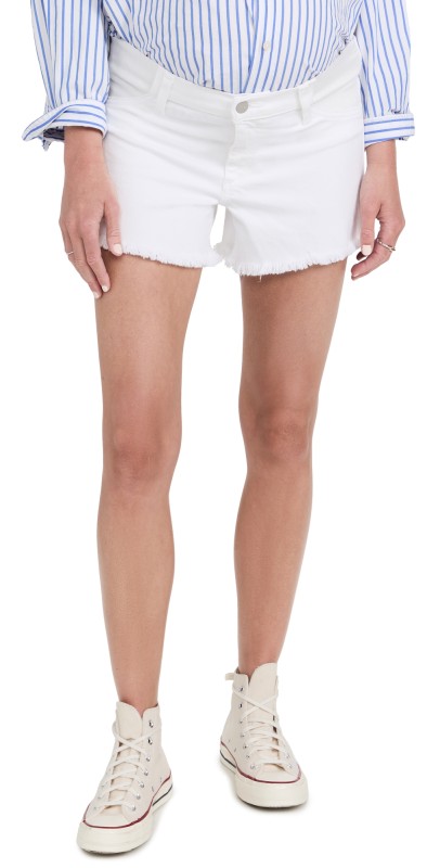 Joe's Jeans The Ozzie Fray Hem Maternity Shorts White
