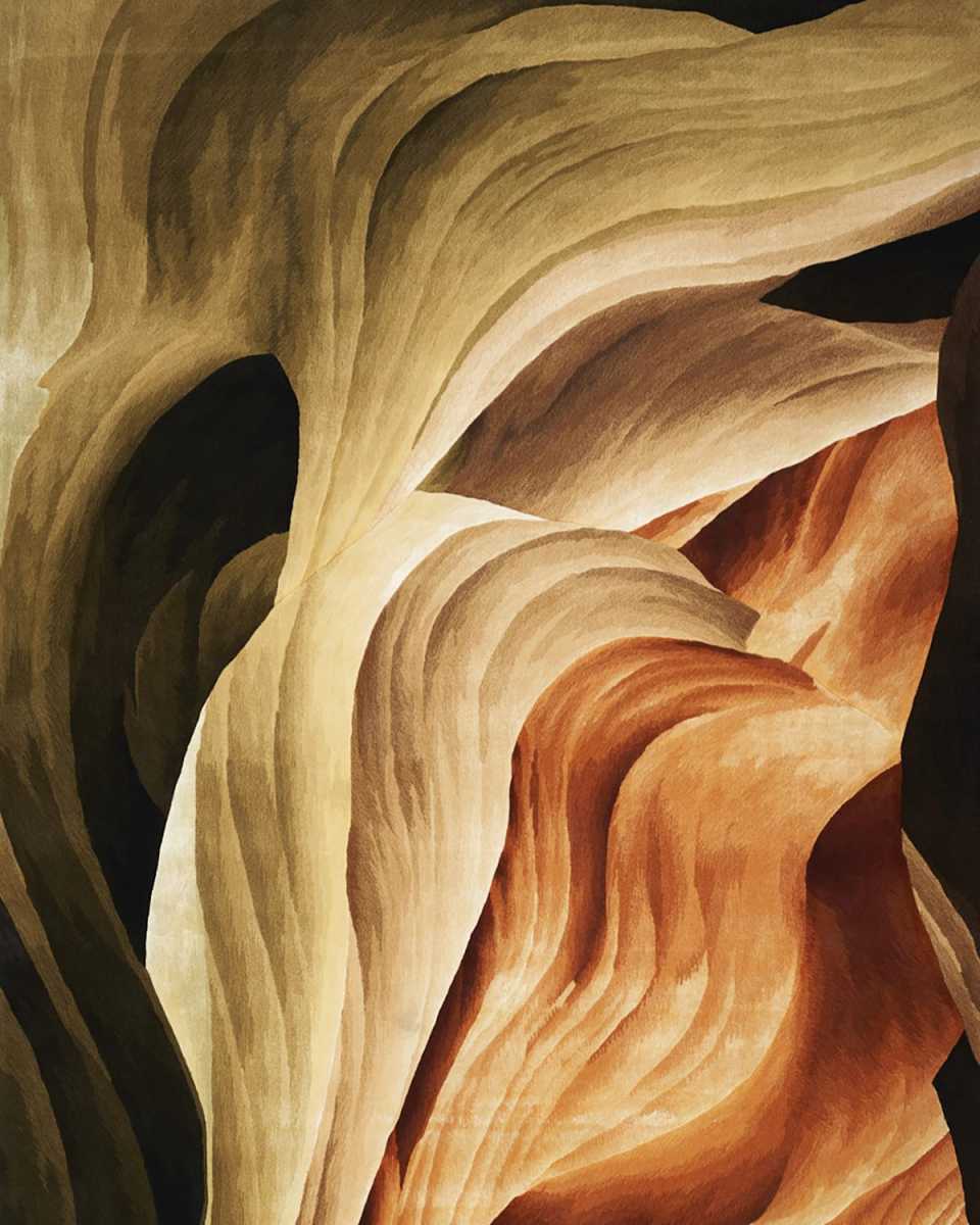 Modern Feather Hand-Tufted Rug, 5' x 8'