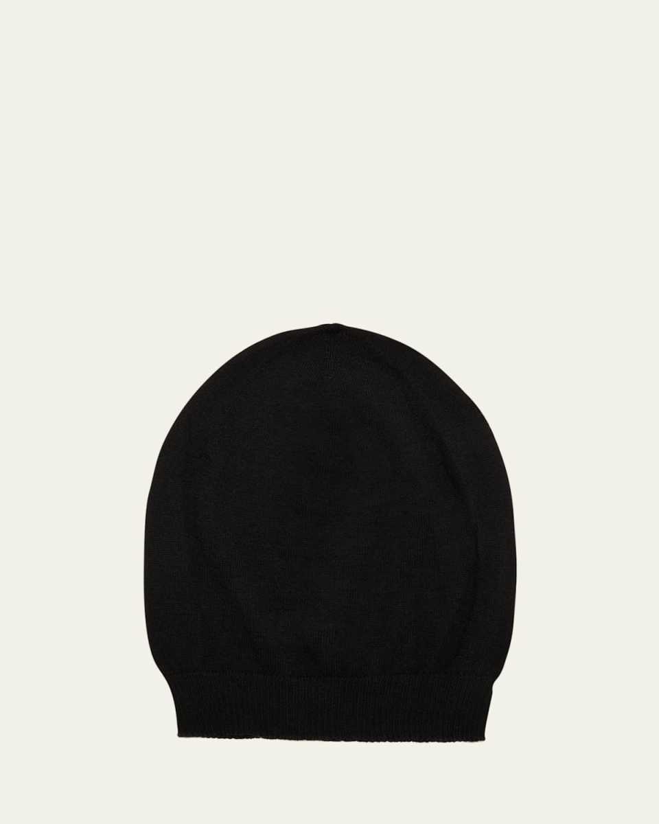 Ribbed Wool Beanie Hat