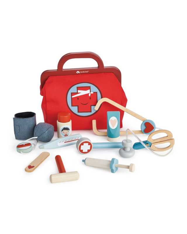 Kid's Retro-Style Doctor's Bag Toy Kit