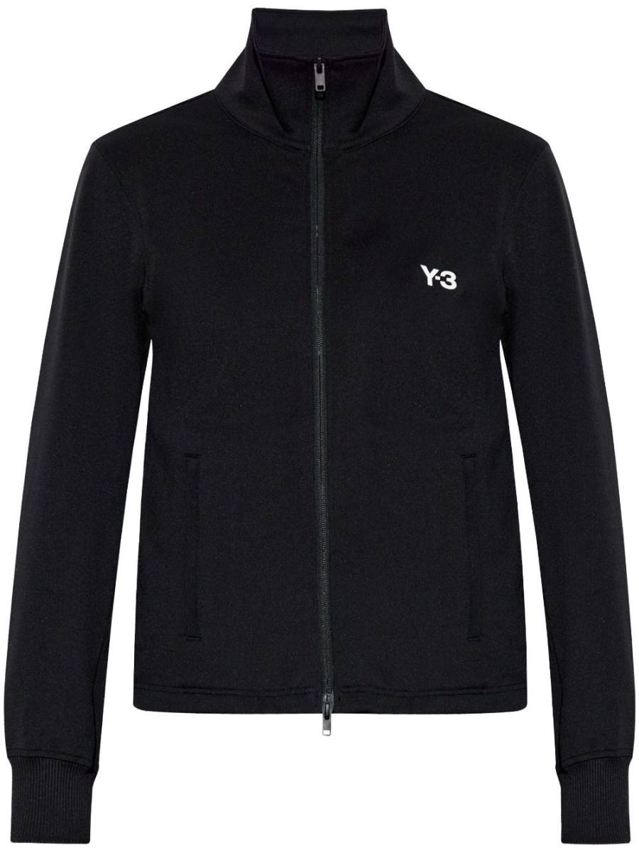 zip-up logo sweatshirt