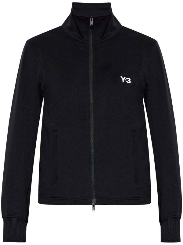 zip-up logo sweatshirt