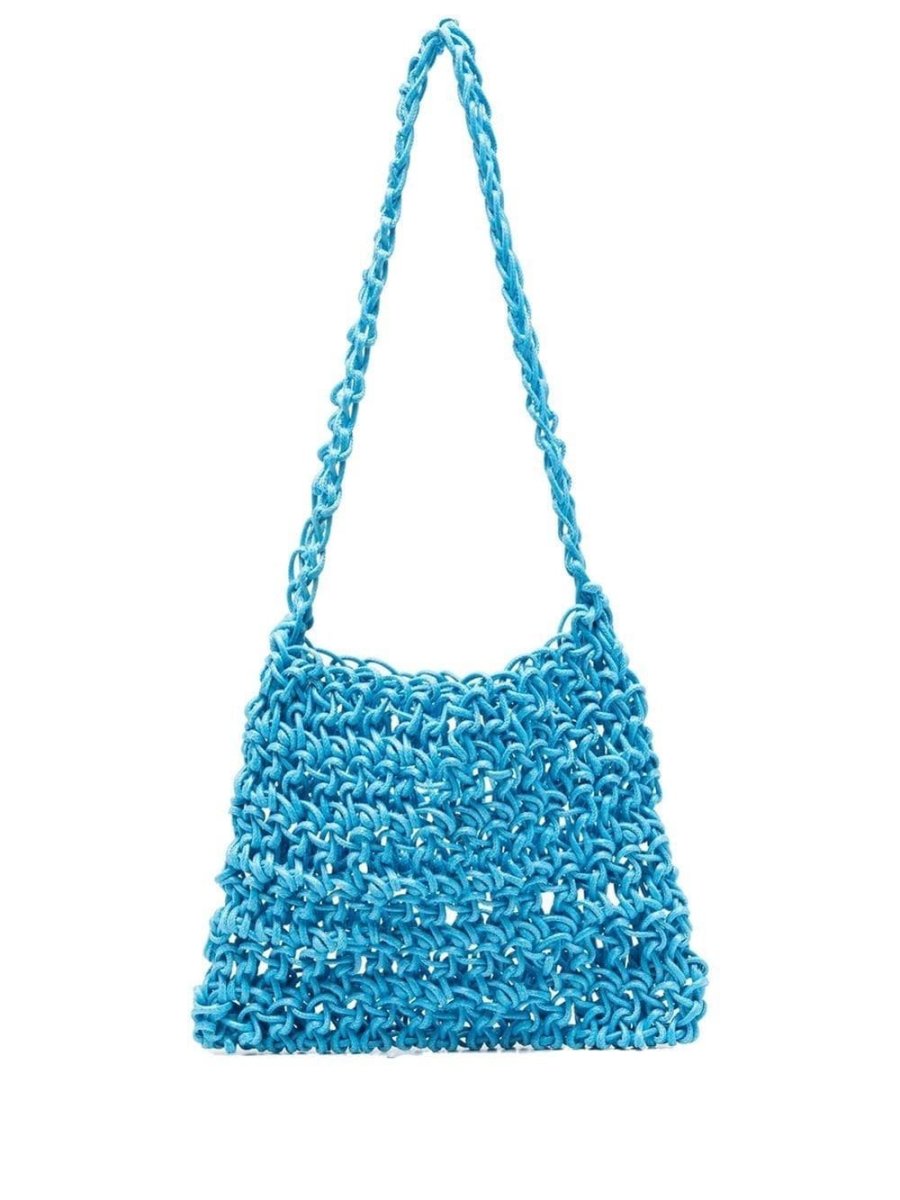 knitted tote bag