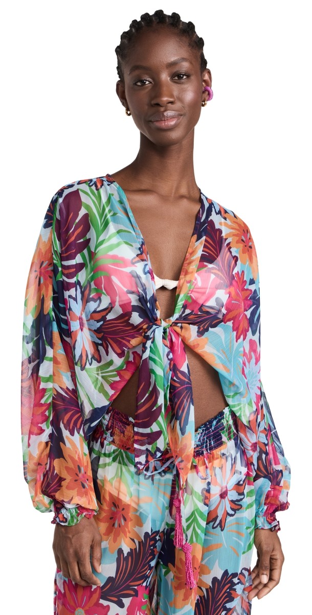 Ramy Brook Kori Top Multi Flower Print