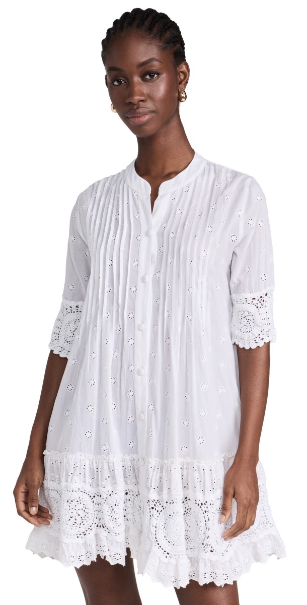 Shoshanna Milos Mini Dress Optic White