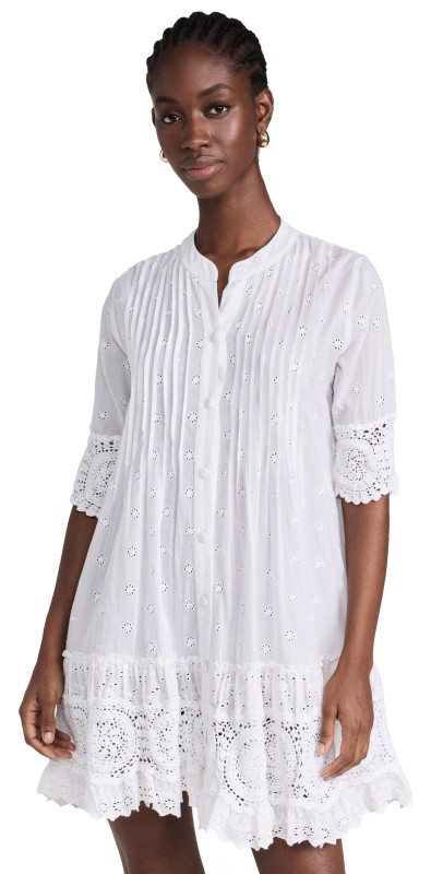 Shoshanna Milos Mini Dress Optic White