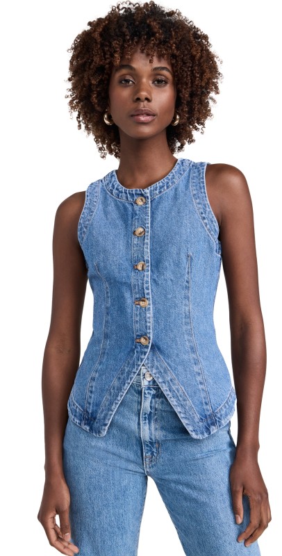 Madewell Denim Harlow Vest Java Wash