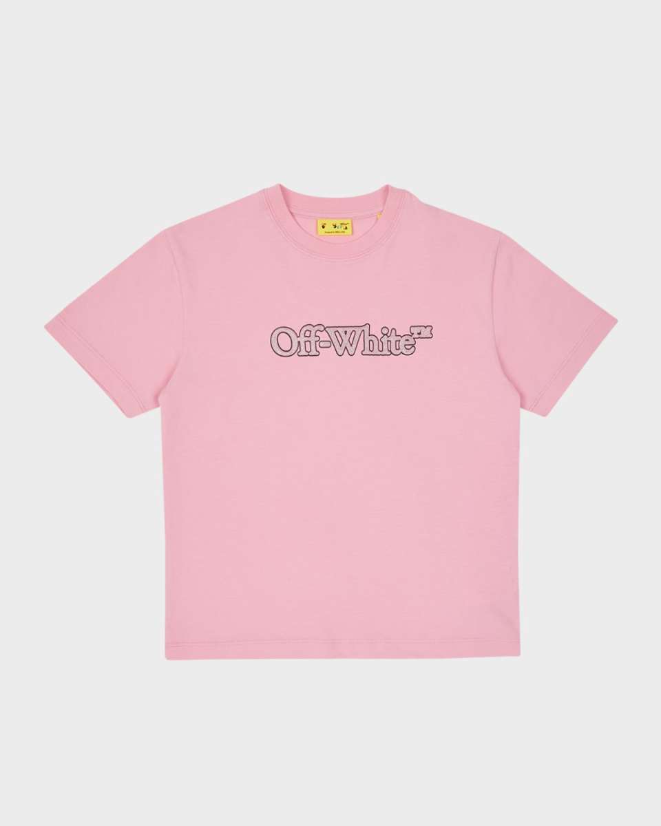 Girl's Glitter Trim Logo-Print T-Shirt, Size
