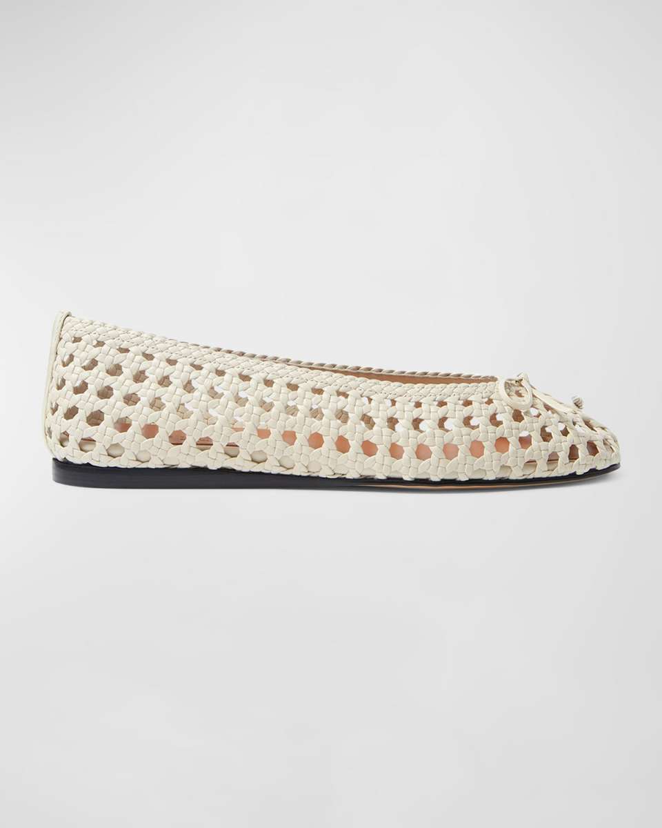Regency Woven Leather Ballerina Flats