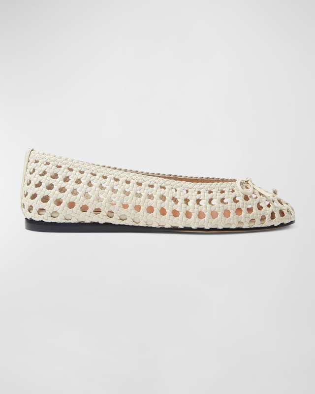 Regency Woven Leather Ballerina Flats
