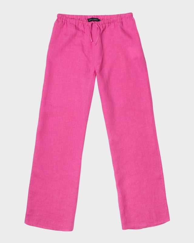 Straight-Leg Linen Lounge Trousers