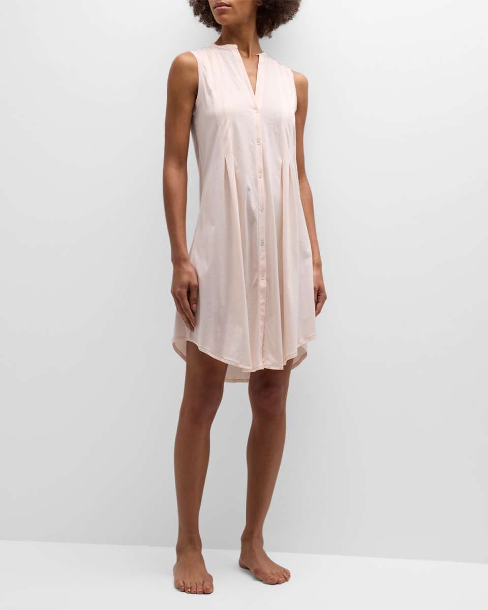 Cotton Deluxe Sleeveless Shirtwaist Nightgown
