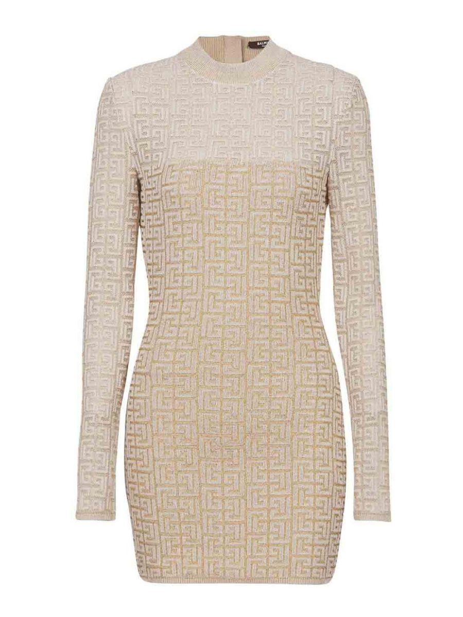 Balmain Robe Courte - Beige