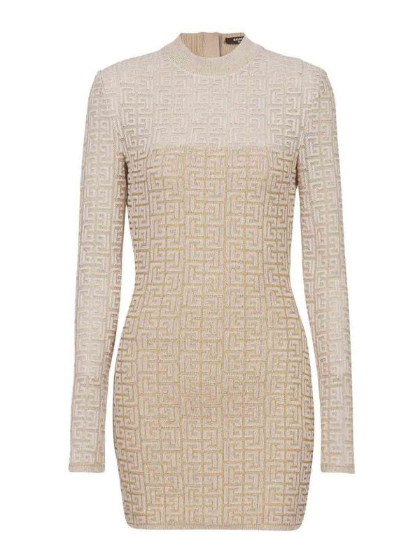 Balmain Robe Courte - Beige