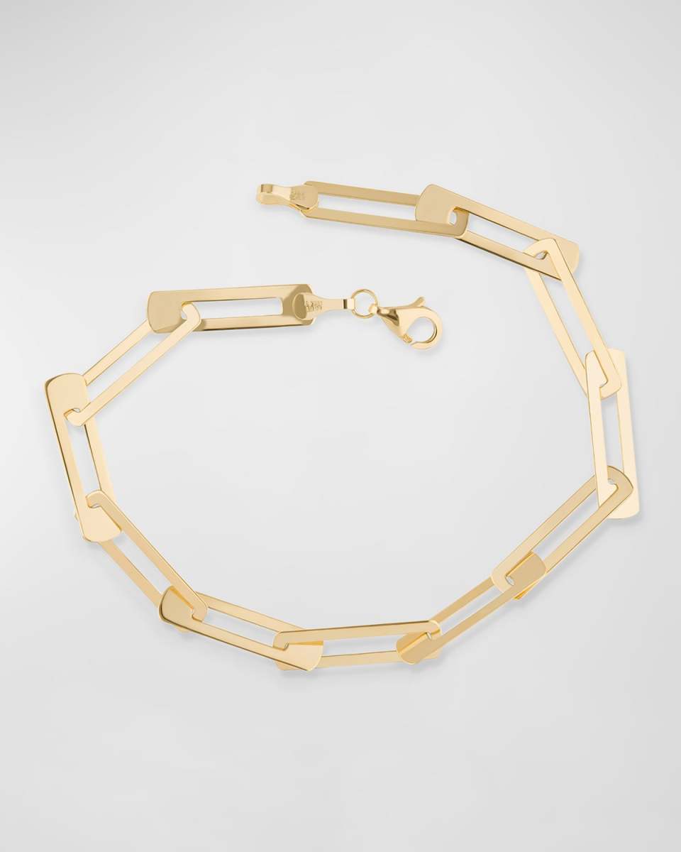 Laser Open Interlocking Rectangle Bracelet