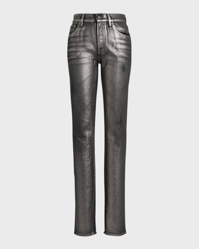 750 Ankle Skinny Metallic Jeans