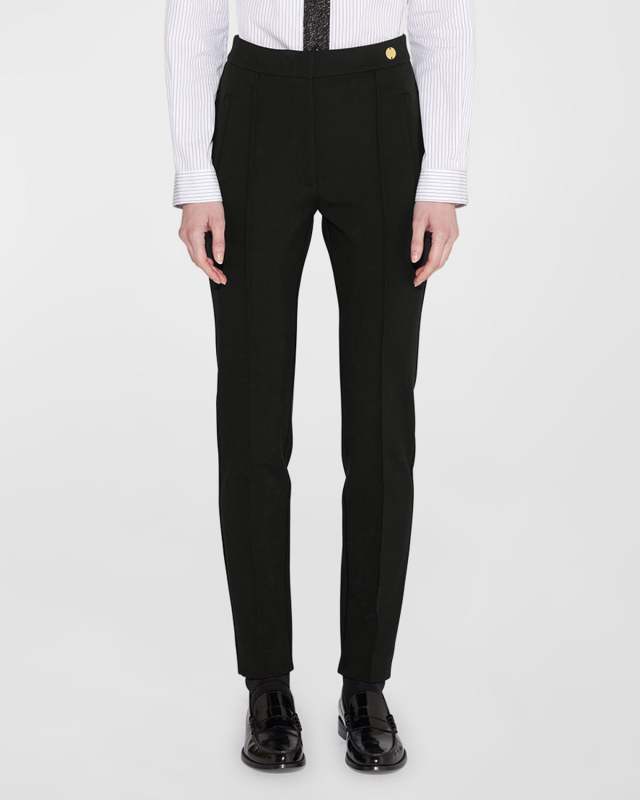 Cortina Cropped Skinny Pintuck Trousers