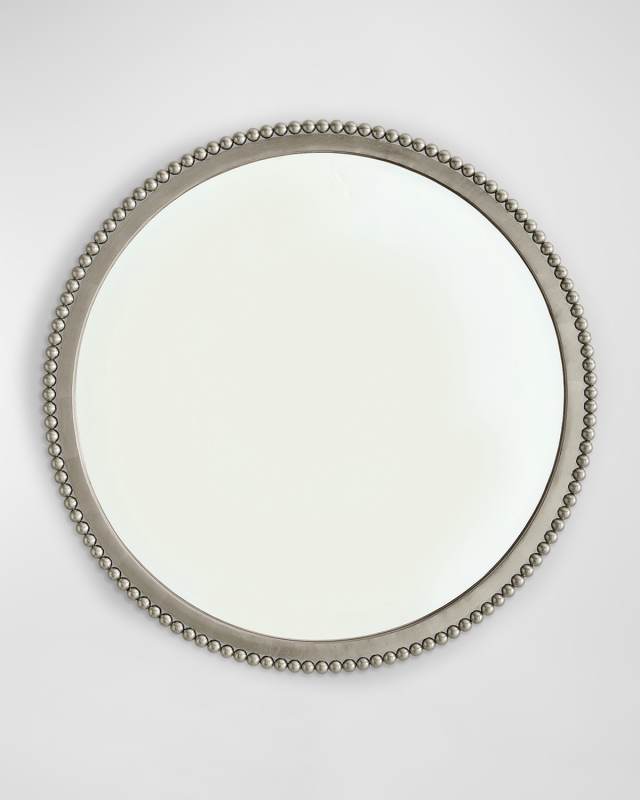 Ball Bearing Silver Leaf Mirror, 40" Round