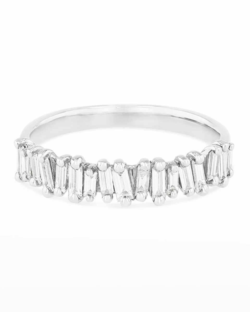 18k Diamond Classic Fireworks Half-Band Ring Size 4.5-8