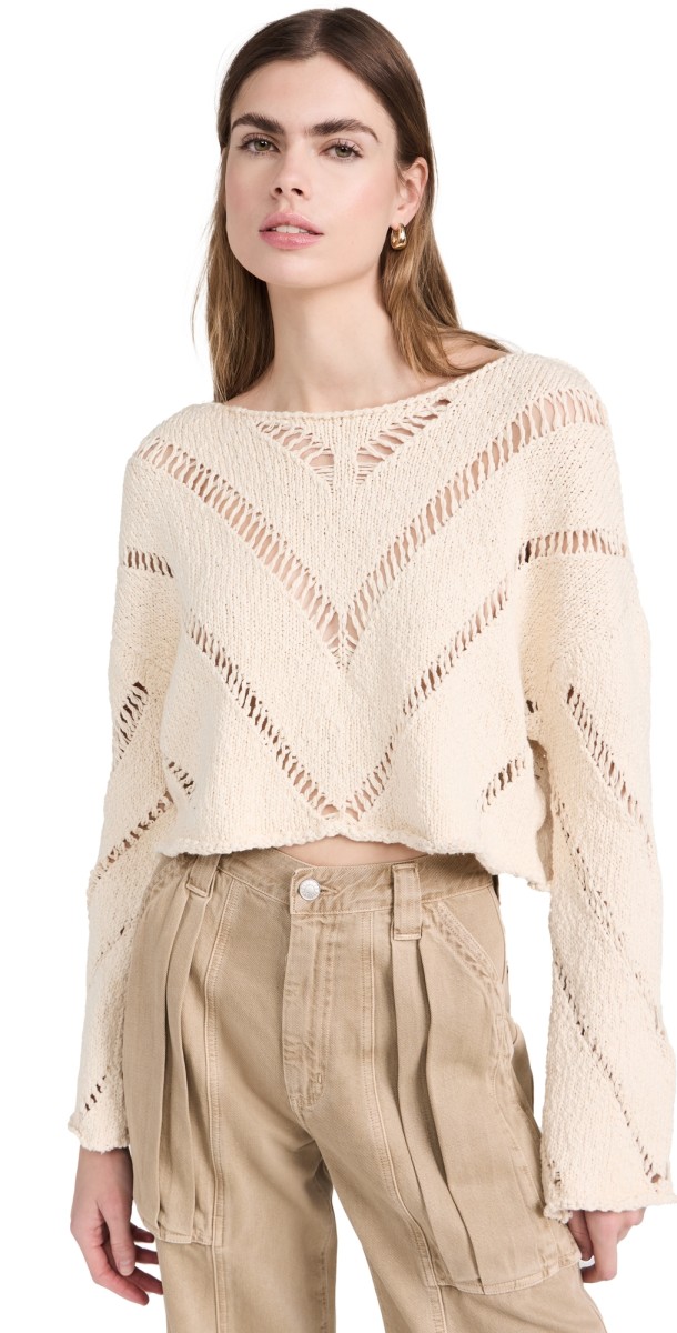 Free People Hayley Sweater Cream