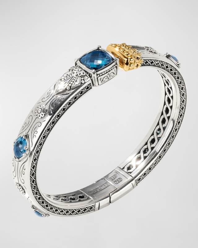 18k Gold Blue Spinel Bracelet