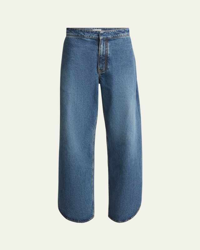 Slit Rounded Petal Denim Pants