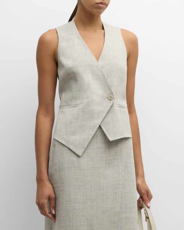 Tailored Overlap Vest