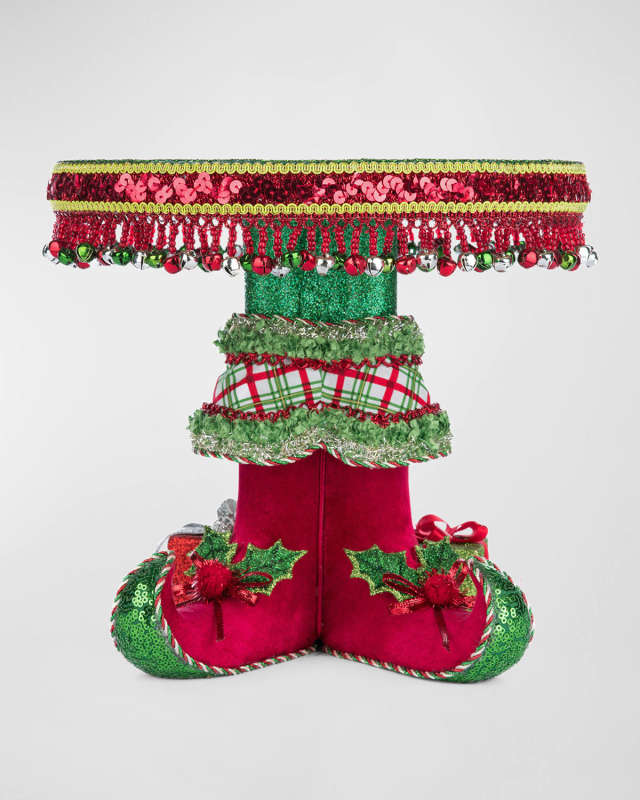 Elf Boots Christmas Cake Plate