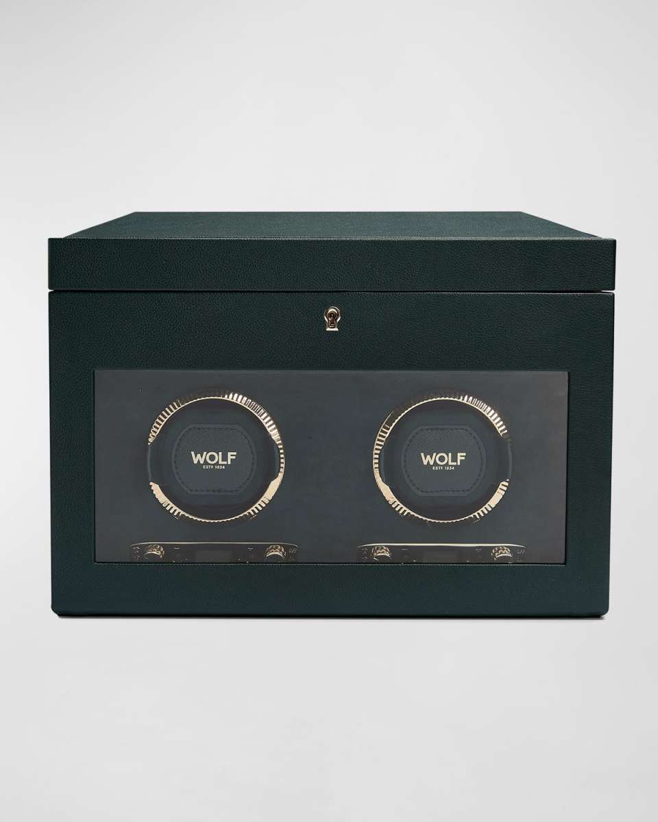British Racing Double Watch Winder with Storage