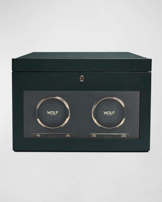 British Racing Double Watch Winder with Storage