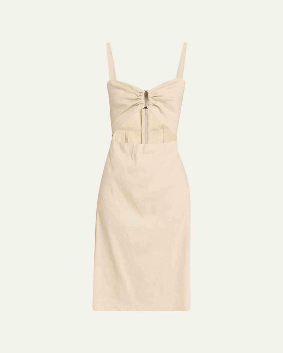 Tortoise Ring Cutout Midi Dress