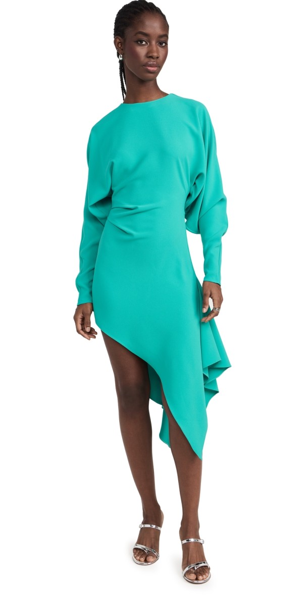 REV The Harkey Asymmetric Dress Turquoise
