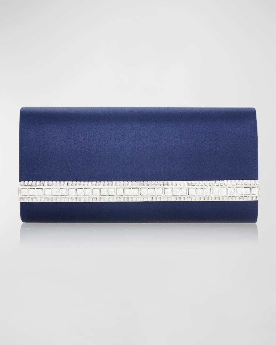 Perry Satin & Crystal Clutch Bag