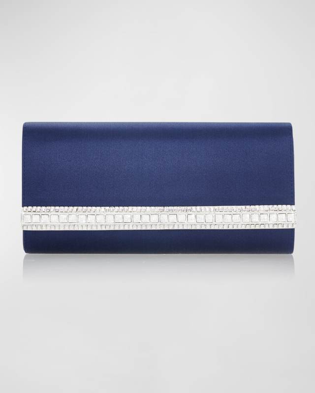 Perry Satin & Crystal Clutch Bag