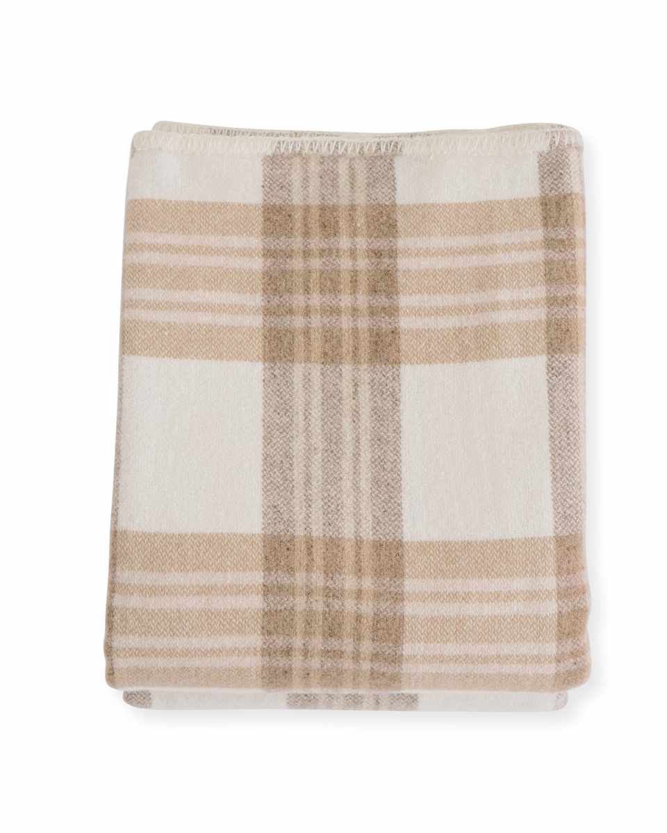 Plaid Merino Wool Blanket, Harvest Plaid