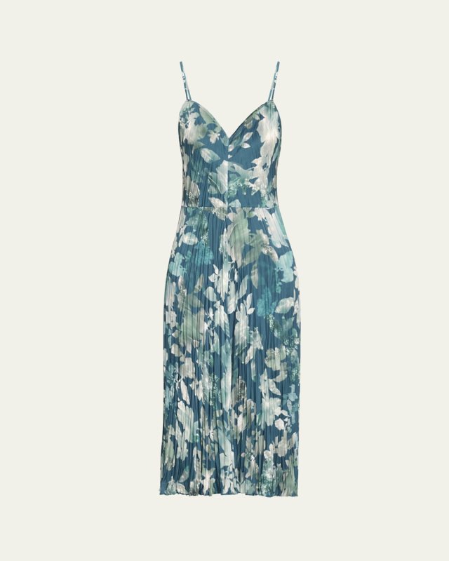 Shimmer Lake Crushed Midi Cami Dress