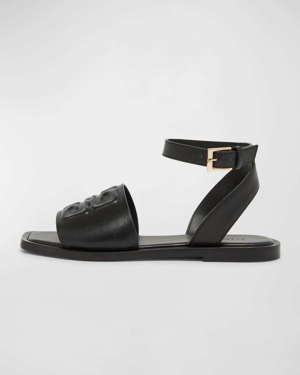 Liquid 4G Leather Ankle-Strap Sandals
