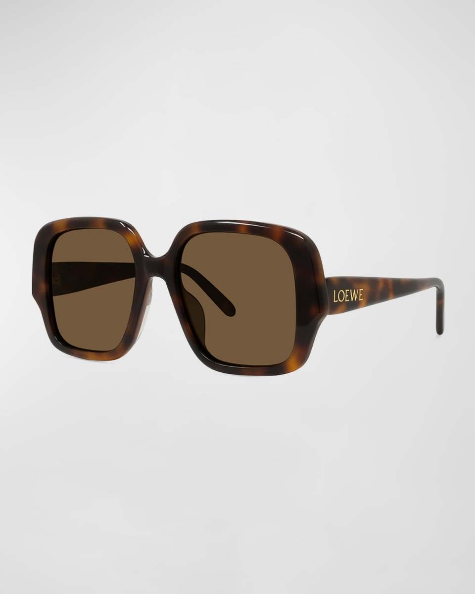 Logo Acetate Square Sunglasses