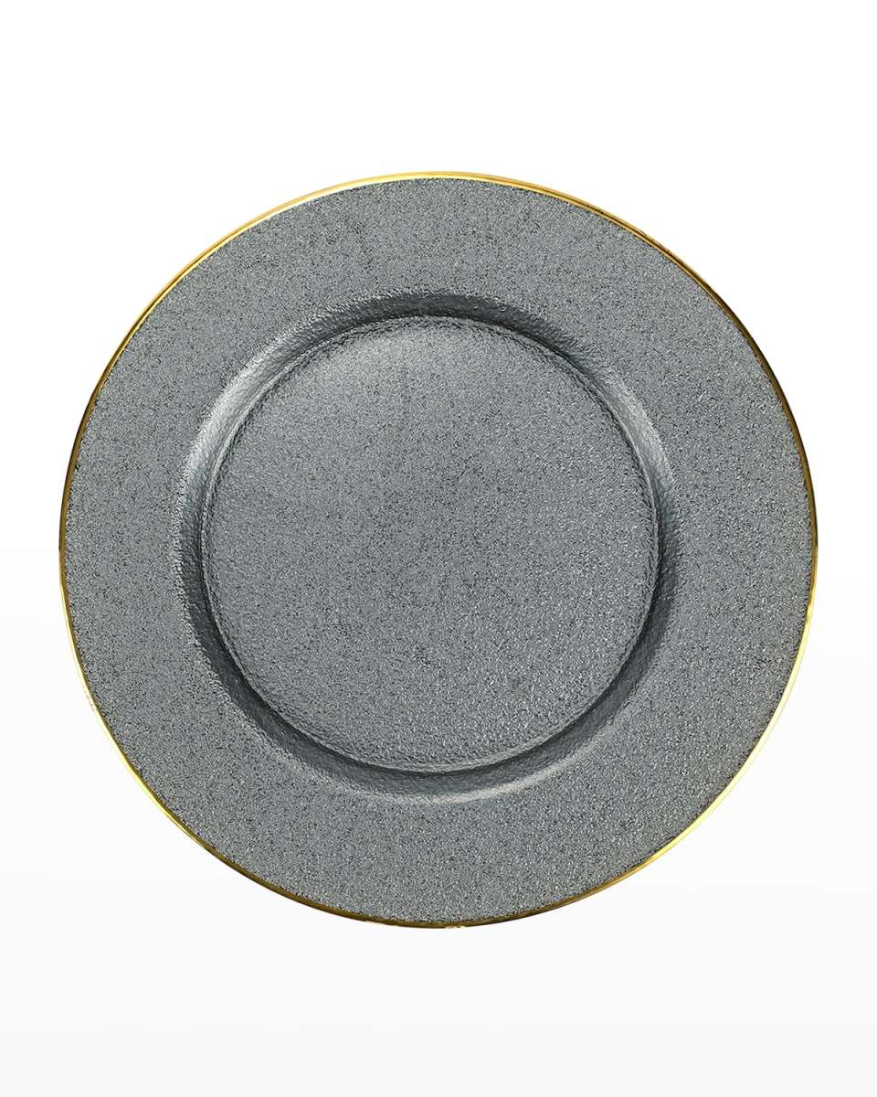 Metallic Glass Slate Service Plate