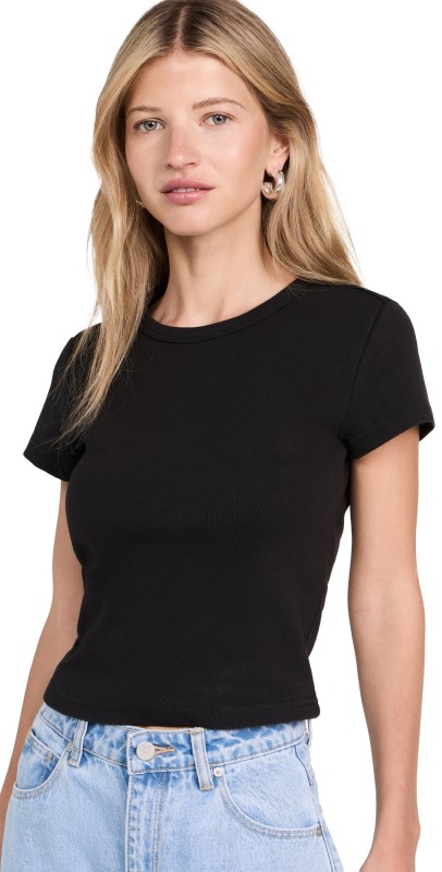 ABRAND '90s Icon Baby Tee Black