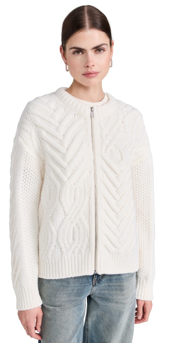 Closed Crew Zip Cardigan Ivory
