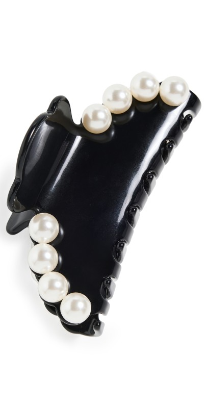 Lele Sadoughi Medium Pearl Claw Clip Jet