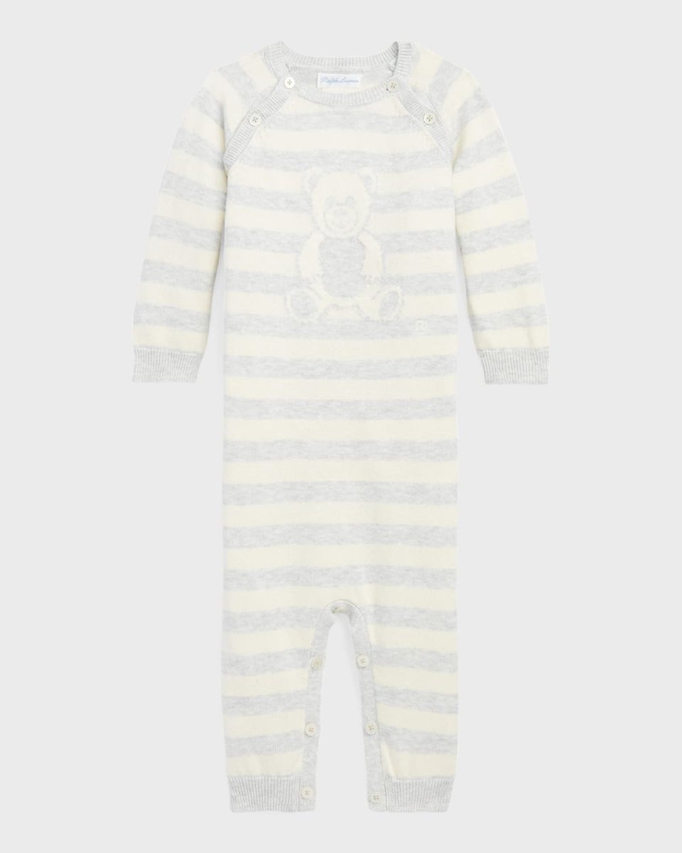 Boy's Striped Bear Coverall, Size 3