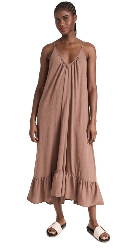 9seed Paloma Maxi Dress Cafe